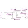Estante de pared madera ingeniería roble negro 140x41x75 cm | Foro24.es | Tu tienda online para hogar, jardín y más Foro24.es