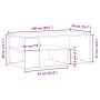 Mesa de café negra de roble 100x50x40 cm de madera elaborada von , Couchtisch - Ref: Foro24-862629, Preis: 72,65 €, Rabatt: %