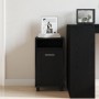 Armario lateral  con ruedas de roble negro, 33x38x60 cm, de madera | Foro24.es | Tu tienda online para hogar, jardín y más Foro24.es