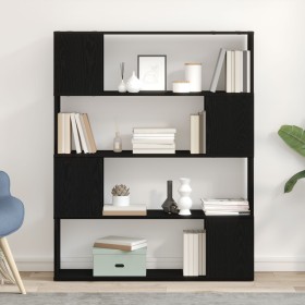 Estantería librería madera ingeniería roble negro