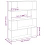 Estantería librería madera ingeniería roble negro 100x24x124 cm | Foro24.es | Tu tienda online para hogar, jardín y más Foro24.es