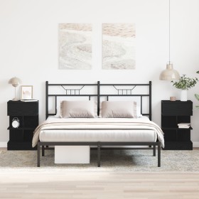 Mesitas de noche 2 uds madera ingeniería roble negro 40x35x65cm de , Mesitas de noche - Ref: Foro24-862700, Precio: 109,67 €