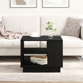 Mesa de café de roble negro de 55x55x42 cm hecha