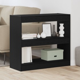 Cabinet de libros de roble negro - 80x30x72 cm