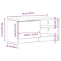 Mueble de TV 2 pzas madera ingeniería roble negro 80x35x36,5 cm | Foro24.es | Tu tienda online para hogar, jardín y más Foro24.es
