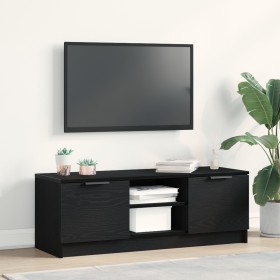 Mueble de TV madera de ingeniería roble negro