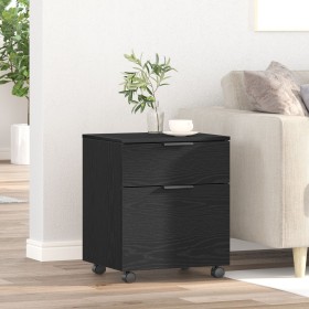 Mueble archivador con ruedas roble negro 45x38x54 cm von , Schränke und Lagerung - Ref: Foro24-862771, Preis: 59,44 €, Rabatt: %