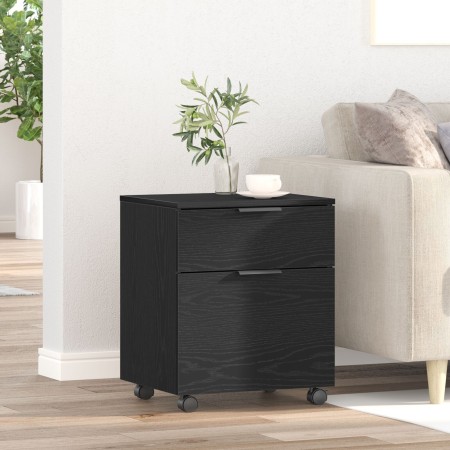 Mueble archivador con ruedas roble negro 45x38x54 cm von , Schränke und Lagerung - Ref: Foro24-862771, Preis: 59,44 €, Rabatt: %
