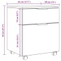 Mueble archivador con ruedas roble negro 45x38x54 cm von , Schränke und Lagerung - Ref: Foro24-862771, Preis: 59,44 €, Rabatt: %