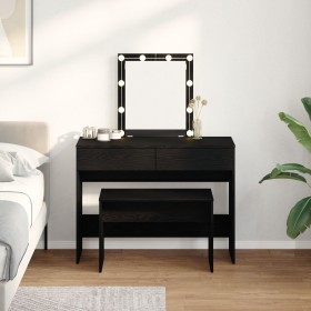 Taburete de tocador Roble negro 70x35x45 cm