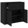 Aparador de madera de ingeniería roble negro 80x33x70 cm | Foro24.es | Tu tienda online para hogar, jardín y más Foro24.es