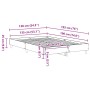 Estructura de cama madera ingeniería roble negro 135x190 cm | Foro24.es | Tu tienda online para hogar, jardín y más Foro24.es
