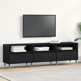 Mueble de TV madera de ingeniería roble negro