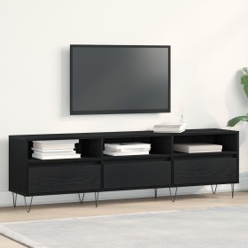 Mueble de TV madera de ingeniería roble negro