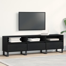 VidaXL Mueble de TV Negro Roble 150x30x44,5 cm