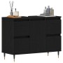 Mueble de lavabo madera de ingeniería roble negro 80x33x60 cm by , Bathroom furniture - Ref: Foro24-862893, Price: 119,73 €, ...