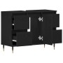 Mueble de lavabo madera de ingeniería roble negro 80x33x60 cm by , Bathroom furniture - Ref: Foro24-862893, Price: 119,73 €, ...