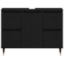 Mueble de lavabo madera de ingeniería roble negro 80x33x60 cm by , Bathroom furniture - Ref: Foro24-862893, Price: 119,73 €, ...