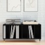 Mueble de discos madera de ingeniería roble negro 100x38x48 cm | Foro24.es | Tu tienda online para hogar, jardín y más Foro24.es