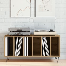 Mueble de discos madera de ingeniería envejecida 100x38x48 cm de , Almacenamiento para CD y DVD - Ref: Foro24-862902, Precio:...