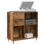 Mueble de discos madera ingeniería roble artisan 84,5x38x89 cm by , CD and DVD storage - Ref: Foro24-862909, Price: 95,81 €, ...