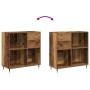 Mueble de discos madera ingeniería roble artisan 84,5x38x89 cm by , CD and DVD storage - Ref: Foro24-862909, Price: 95,81 €, ...