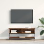 Mueble de TV madera ingeniería y acero envejecida 100x35x45 cm | Foro24.es | Tu tienda online para hogar, jardín y más Foro24.es