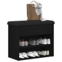 Banco de almacenamiento Negro Roble 60x30x48 cm Madera elaborada von , Bänke für Hallen und Lager - Ref: Foro24-862990, Preis...