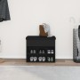 Banco de almacenamiento Negro Roble 60x30x48 cm Madera elaborada von , Bänke für Hallen und Lager - Ref: Foro24-862990, Preis...