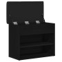 Banco de almacenamiento Negro Roble 60x30x48 cm Madera elaborada von , Bänke für Hallen und Lager - Ref: Foro24-862990, Preis...