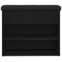 Banco de almacenamiento Negro Roble 60x30x48 cm Madera elaborada von , Bänke für Hallen und Lager - Ref: Foro24-862990, Preis...