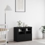 Gabinetes Laterales con Luces LED 2 pcs Madera de Roble Negra 41x37x67 cm von , Schließfächer und Lagerschränke - Ref: Foro24...