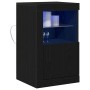 Gabinetes Laterales con Luces LED 2 pcs Madera de Roble Negra 41x37x67 cm von , Schließfächer und Lagerschränke - Ref: Foro24...