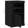 Gabinetes Laterales con Luces LED 2 pcs Madera de Roble Negra 41x37x67 cm von , Schließfächer und Lagerschränke - Ref: Foro24...