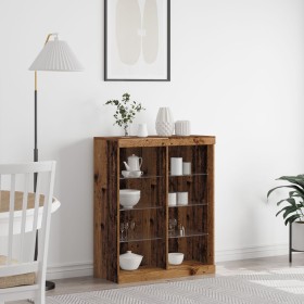 Aparador con Luces LED Madera Vieja 41x37x100 cm de , Aparadores - Ref: Foro24-863048, Precio: 108,65 €, Descuento: %