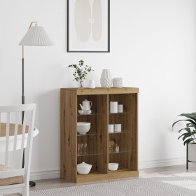 Sideboard con luces LED de Roble Artesano