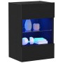 Mueble de TV con LED madera ingeniería roble negro 40x30x60,5cm von , Schränke und Lagerung - Ref: Foro24-863096, Preis: 56,8...