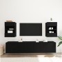 Mueble de TV con LED 2 pzas madera roble negro 40x30x60,5cm | Foro24.es | Tu tienda online para hogar, jardín y más Foro24.es