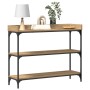 Mesa consola madera roble artisan y acero 100x30x80 cm von , Seitentische - Ref: Foro24-863568, Preis: 70,28 €, Rabatt: %