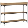 Mesa consola madera roble artisan y acero 100x30x80 cm von , Seitentische - Ref: Foro24-863568, Preis: 70,28 €, Rabatt: %