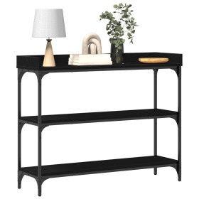 Comprar Mesa consola madera roble negro y acero
