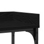 Mesa consola madera roble negro y acero 100x30x80 cm de , Mesas auxiliares - Ref: Foro24-863569, Precio: 74,54 €, Descuento: %