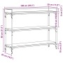 Mesa consola madera roble negro y acero 100x30x80 cm de , Mesas auxiliares - Ref: Foro24-863569, Precio: 74,54 €, Descuento: %