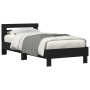 Estructura de cama con luces LED madera roble negro 90x190 cm | Foro24.es | Tu tienda online para hogar, jardín y más Foro24.es