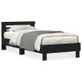 Estructura de cama con luces LED madera roble negro 90x190 cm | Foro24.es | Tu tienda online para hogar, jardín y más Foro24.es