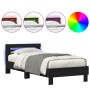 Estructura de cama con luces LED madera roble negro 90x190 cm | Foro24.es | Tu tienda online para hogar, jardín y más Foro24.es
