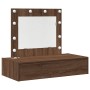 Mesa tocador colgante de pared con luces LED marrón roble von , Schlafzimmerkommoden - Ref: Foro24-865232, Preis: 104,76 €, R...