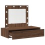 Mesa tocador colgante de pared con luces LED marrón roble von , Schlafzimmerkommoden - Ref: Foro24-865232, Preis: 104,76 €, R...