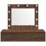 Mesa tocador colgante de pared con luces LED marrón roble von , Schlafzimmerkommoden - Ref: Foro24-865232, Preis: 104,76 €, R...