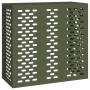 Cubierta de aire acondicionado acero verde oliva 110x50x105 cm by , Accessories for heating radiators - Ref: Foro24-865914, P...